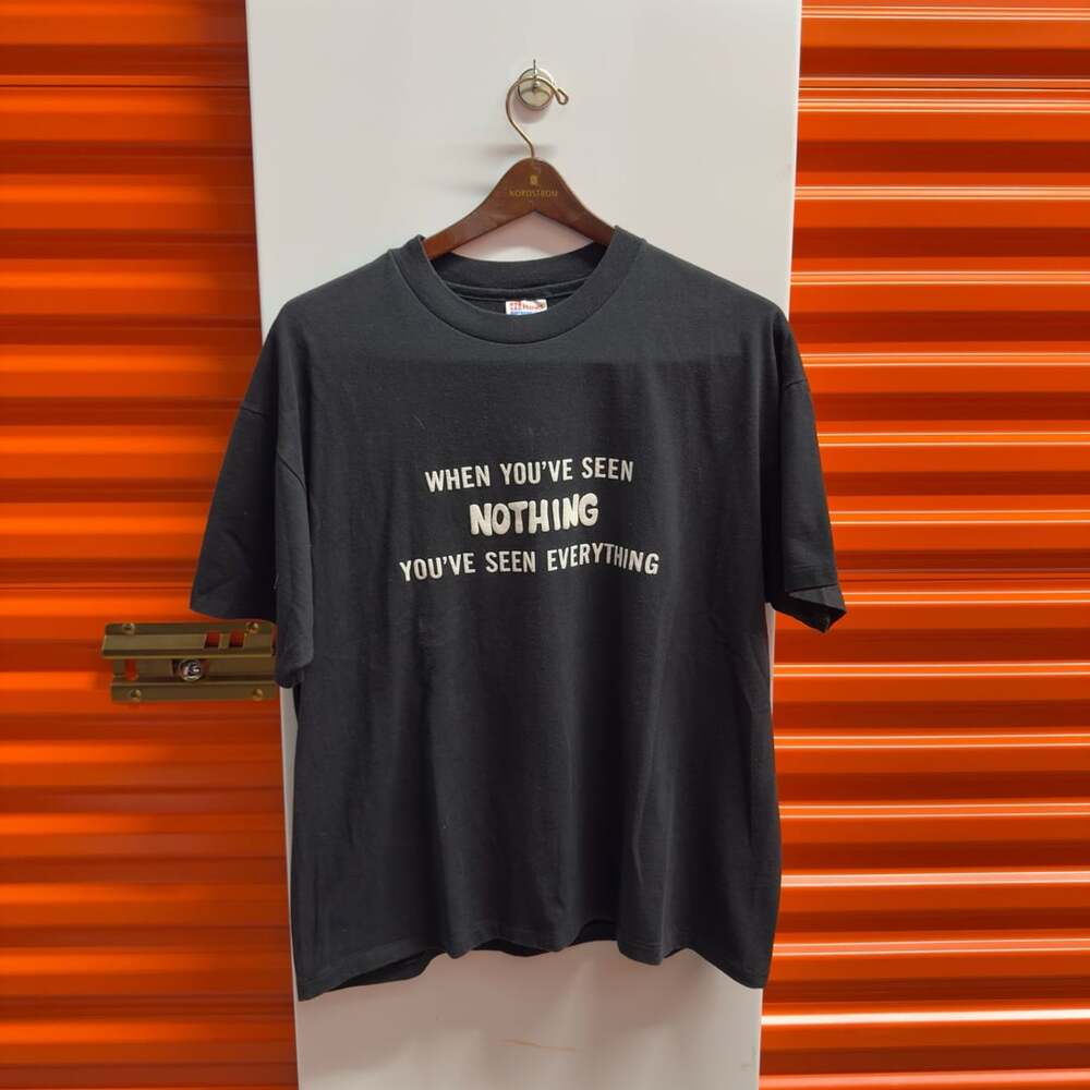 Hanes Heavyweight 50/50 T-Shirt Size XL Black Nothing Arizona Pop 4 Slogan Tee